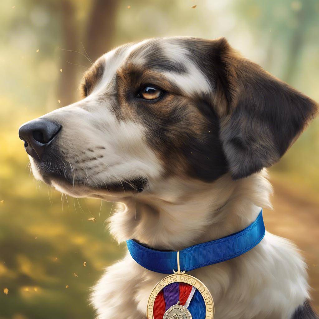 Câine cu medalie